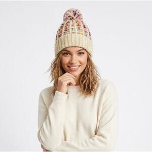Echo New York Women's Casual Warm Knitted Pom Pom Beanie Hat